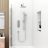 Quadro 3 handle dual diverter shower pack with overhead shower, slide rail and multifunction handset in Chrome