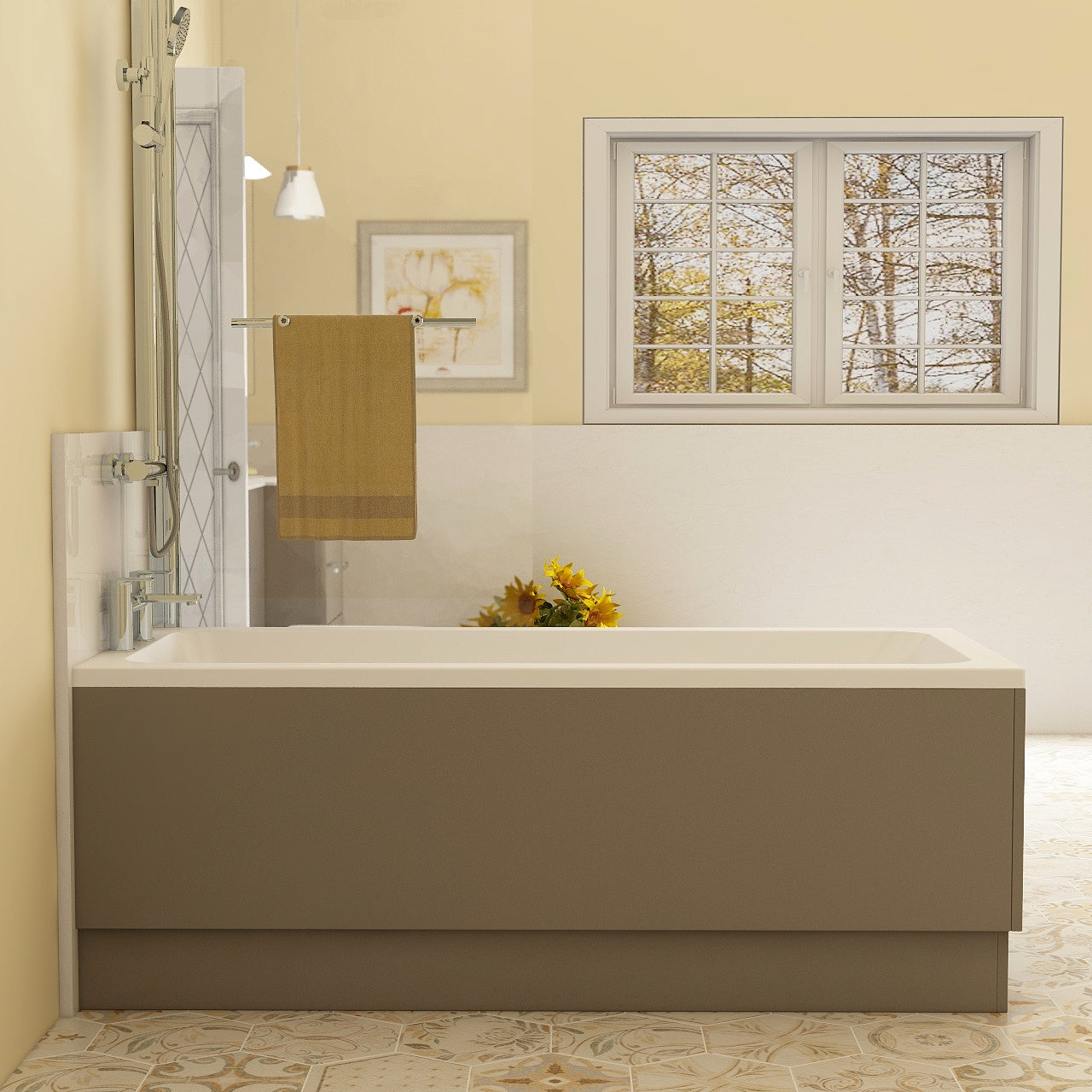 Suburb 1700mm Side bath panel in Matt Ash