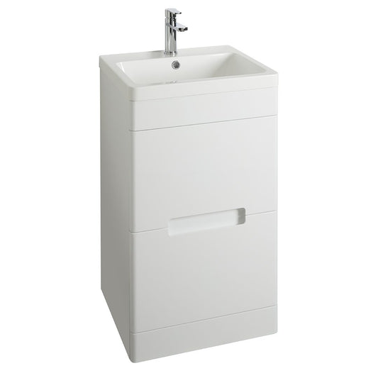 Elegant Haven Selkirk 500 Gloss White Floor Standing 2 Drawer Unit And Basin 53301-53000/5