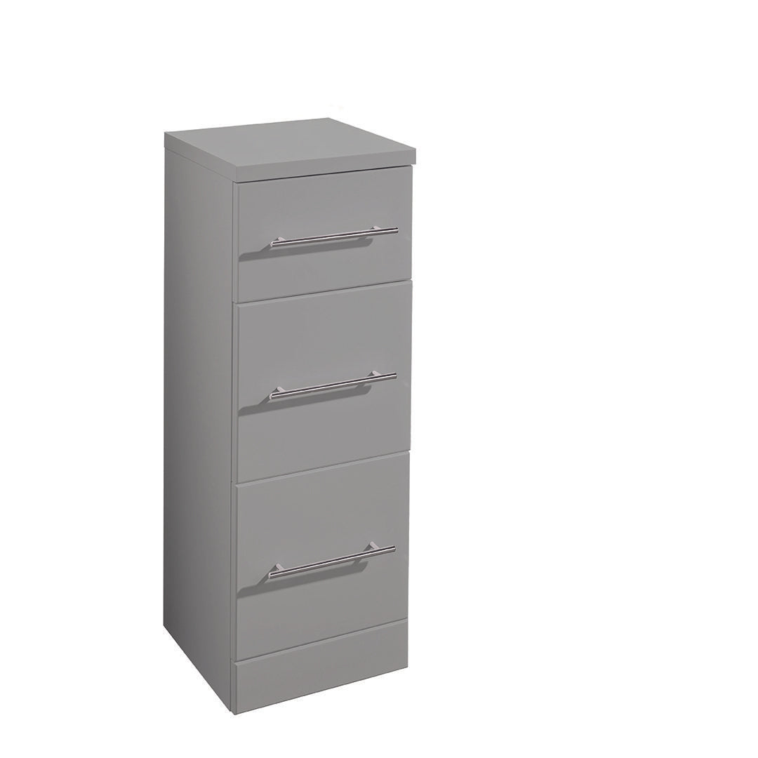 Elegant Haven Skara 300 Gloss Grey 3 Drawer Storage Unit