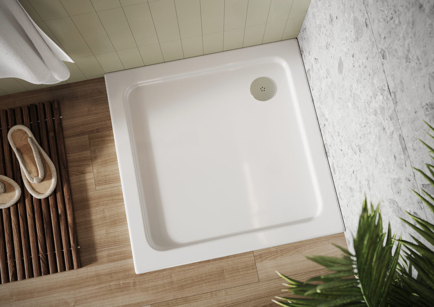 Eco-Stone Square Shower Tray 800 X 800