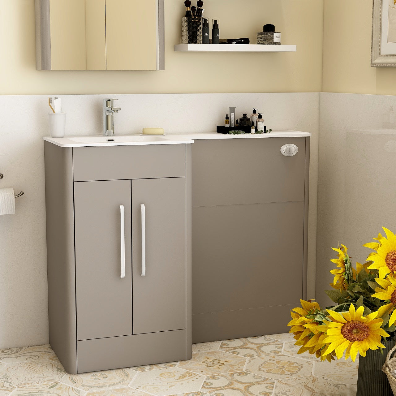 Suburb 600mm Left hand WC Matt Ash