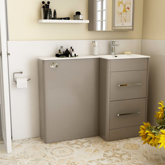 Suburb 600mm right hand WC unit Matt Ash