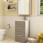 Suburb 600mm x 395mm double drawer floor mounted cabinet matt ash