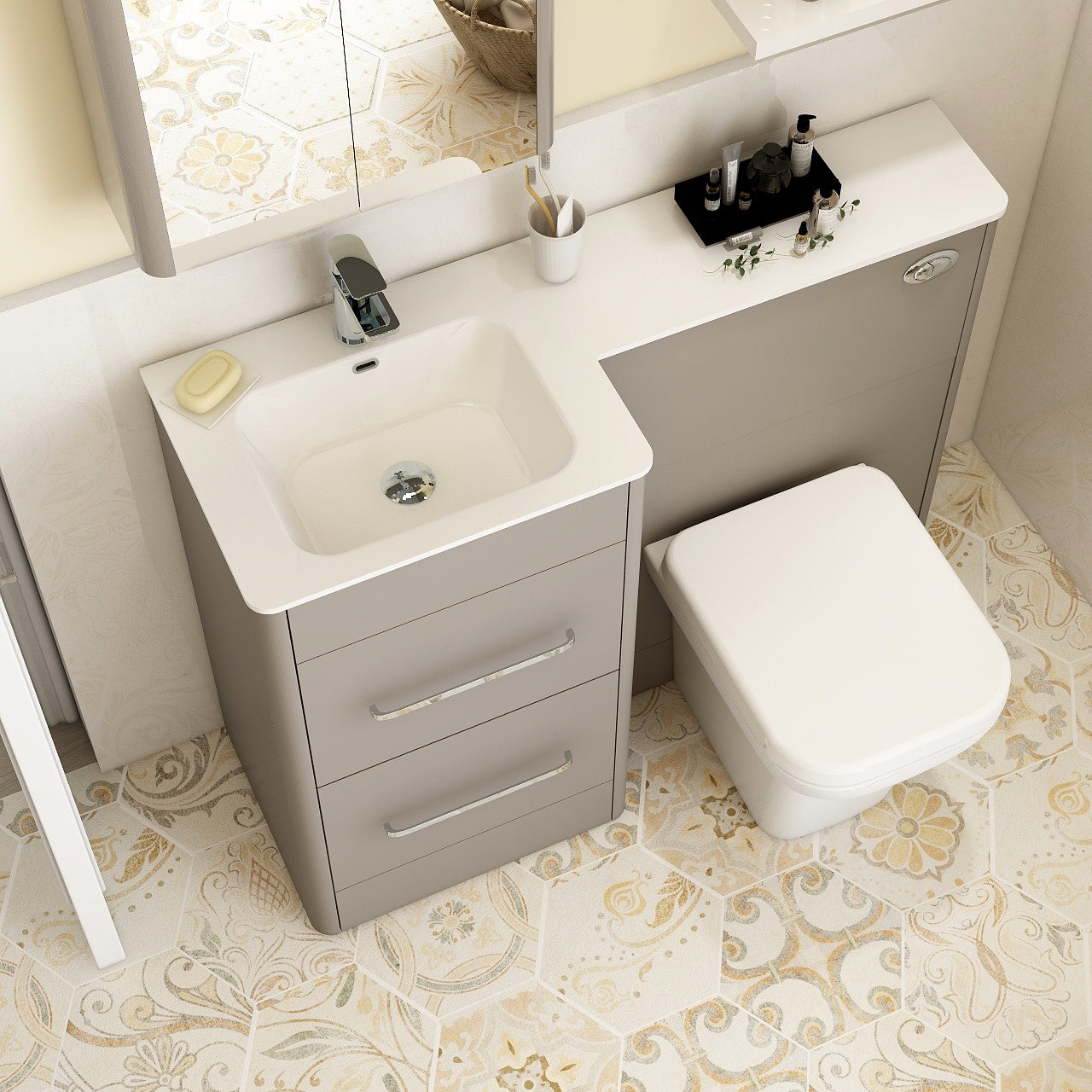 Suburb 1110mm left hand basin 1th