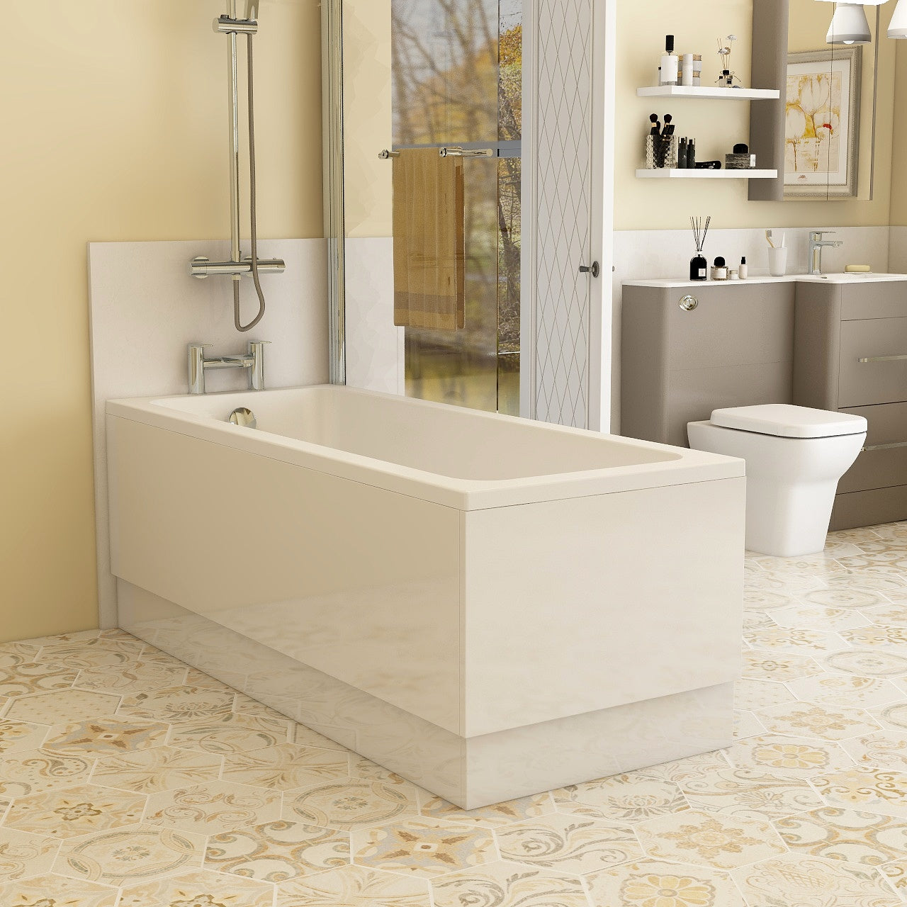 Suburb 1700 Side bath panel in White Gloss