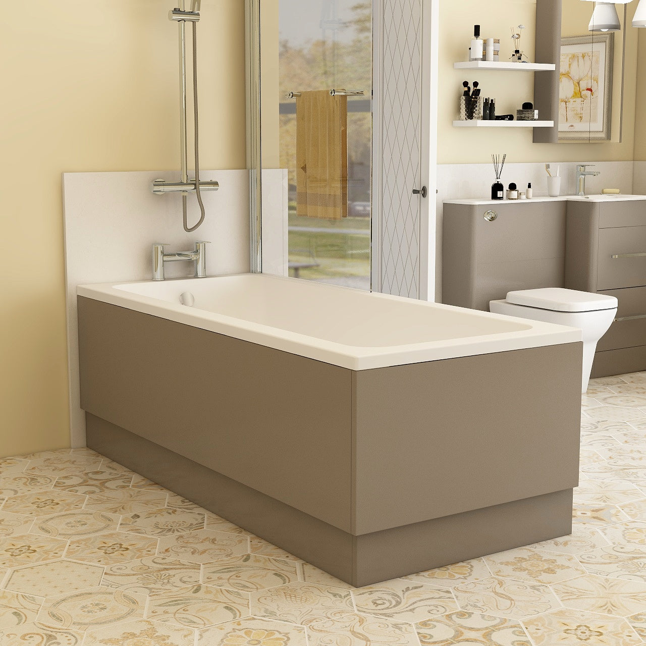 Suburb 1700mm Side bath panel in Matt Ash