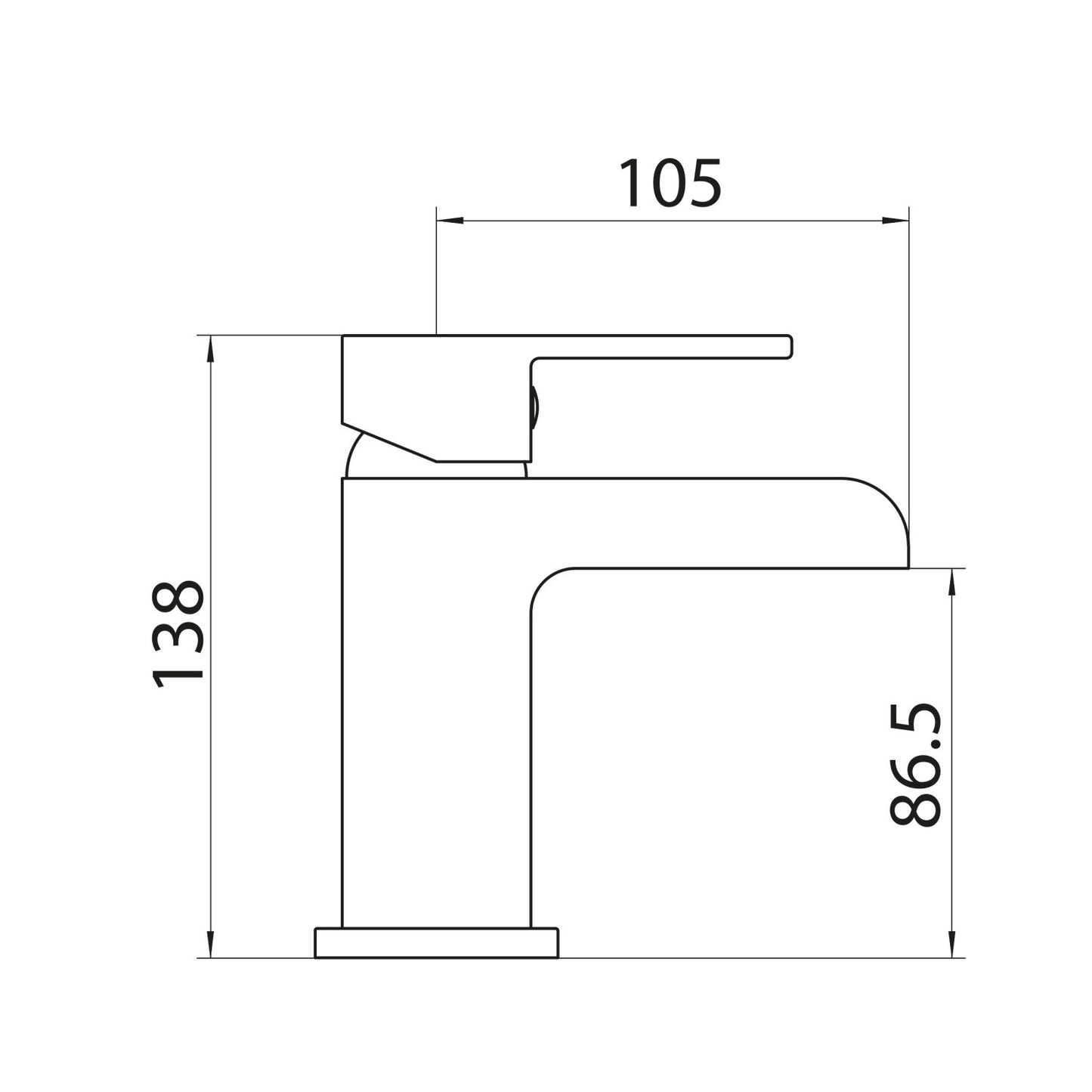 Victoria Mono Basin Mixer with Push Waste