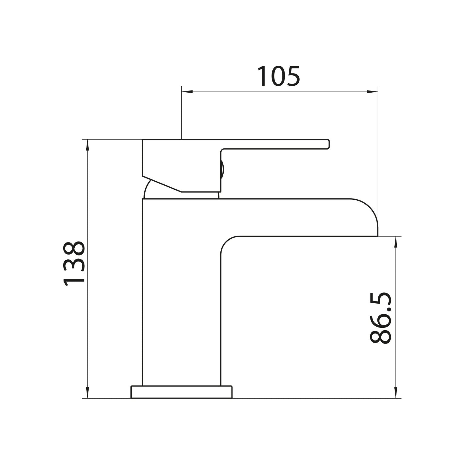 Victoria Mono Basin Mixer with Push Waste