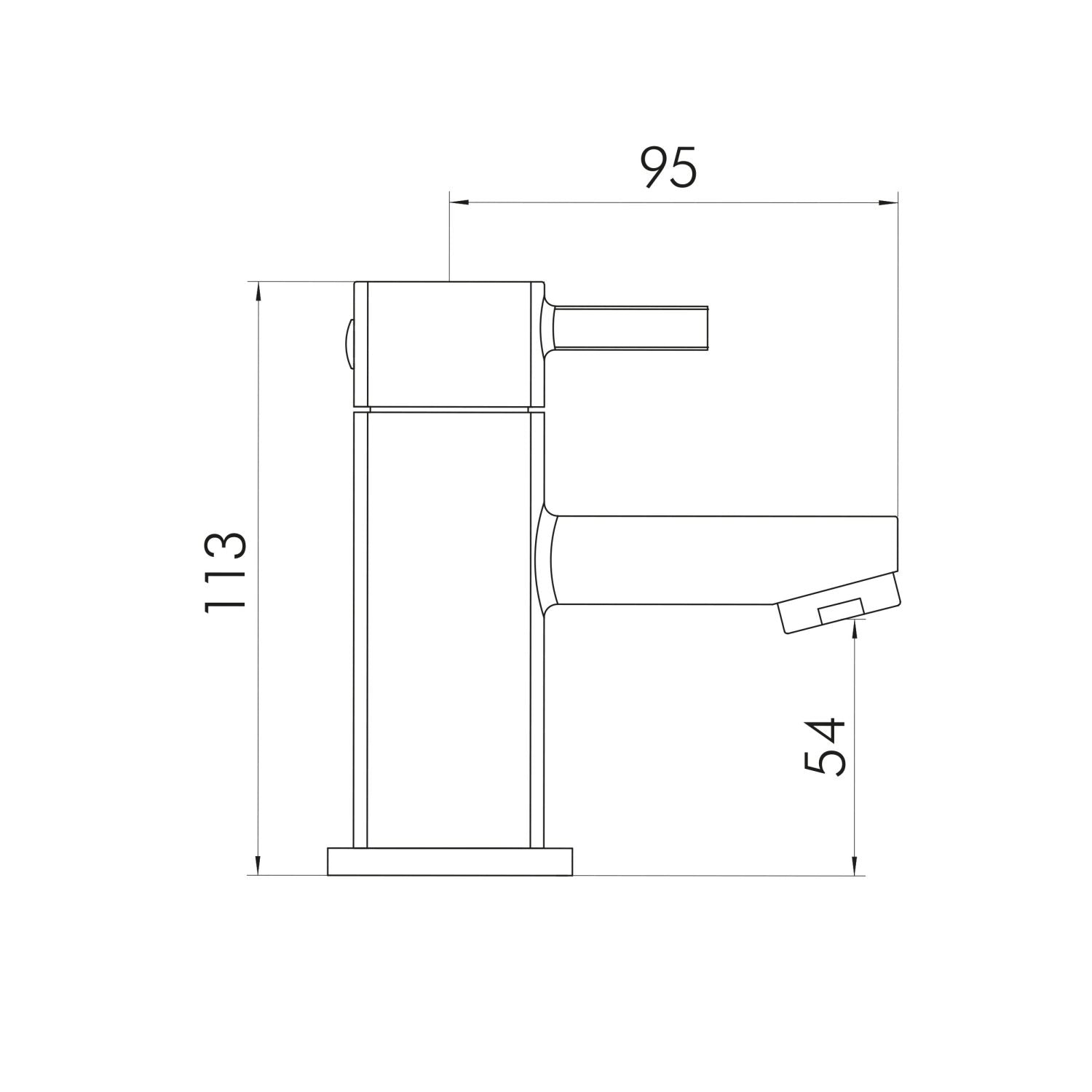 Forme Mono Basin Mixer with Push Waste