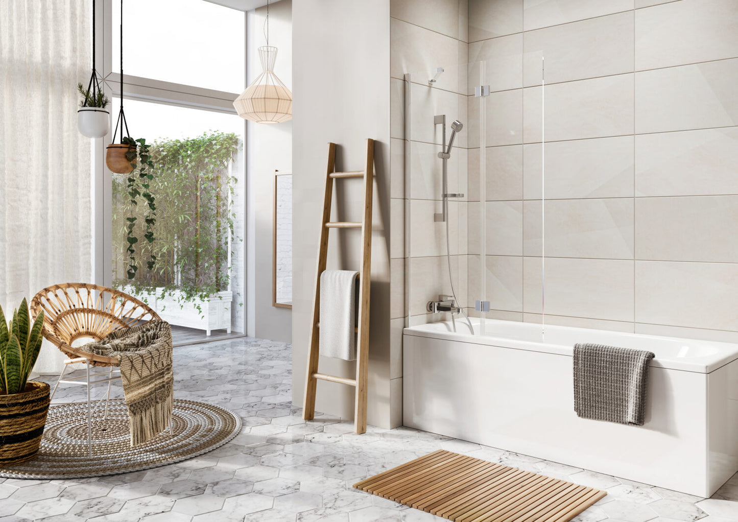 Thalia Outward Opening Bath Screen