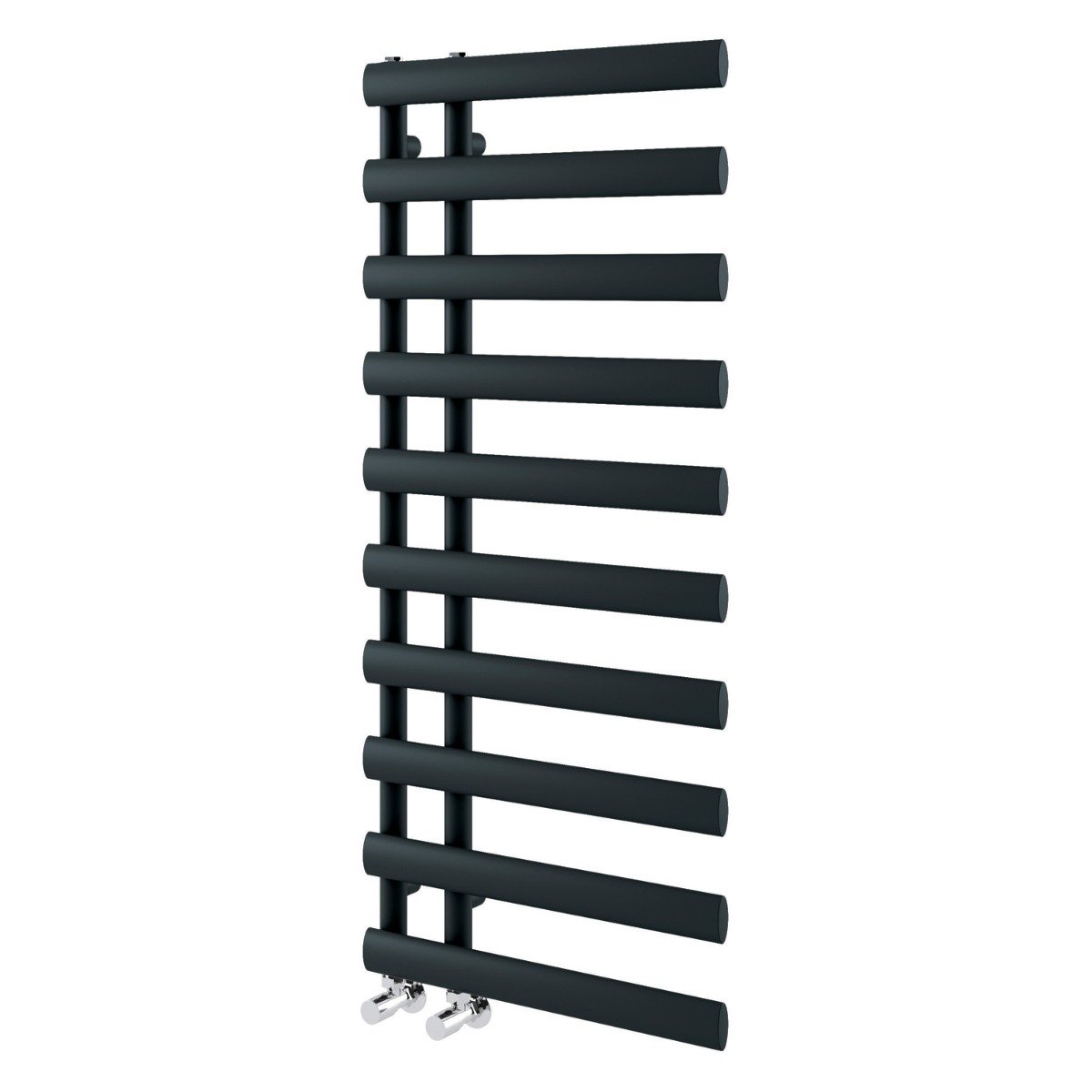 Dunwell Matt Black Designer Heated Towel Rail 1140x500mm