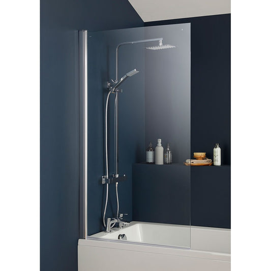 Elegant Haven Troon 800mm Square Profile Over-bath Shower Screen