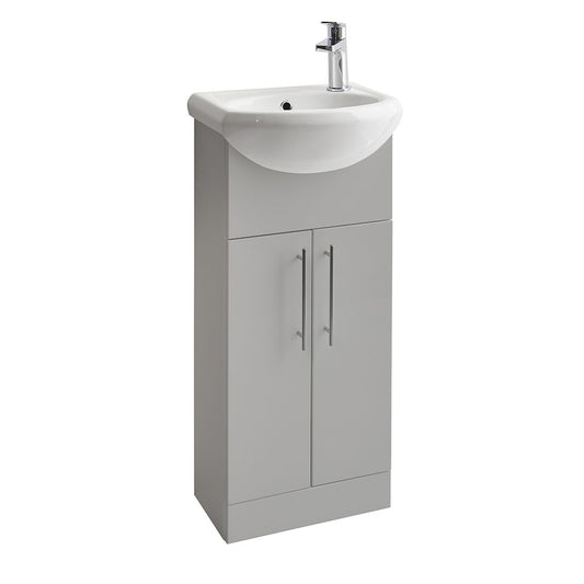 Elegant Haven Turnberry 400 Grey Gloss Cloakroom Unit And Basin 29507-