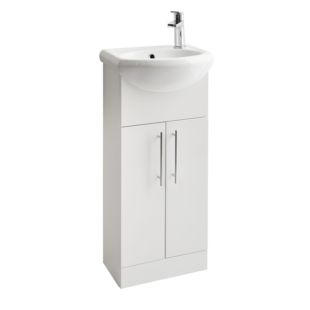 Elegant Haven Turnberry 400 Gloss White Cloakroom Unit And Basin 29501-
