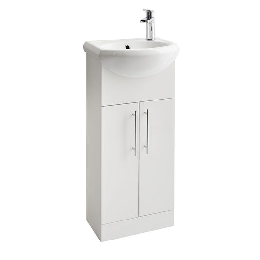 Elegant Haven Turnberry 400 Gloss White Cloakroom Unit And Basin 29501-