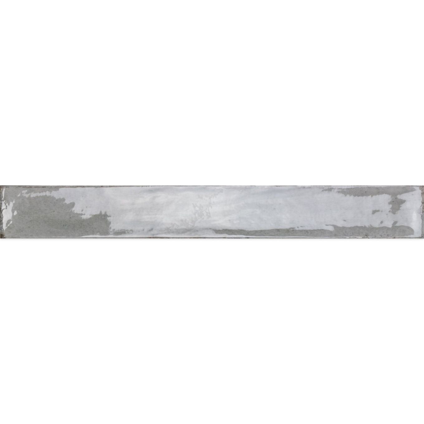 Capri Grey Gloss Ceramic Brick Tile 400x50mm
