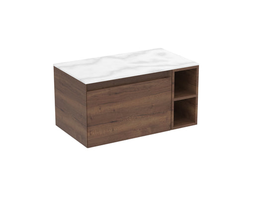 UNI 80cm Kit - 60cm 1 Drawer wall mounted unit, 20cm Spacer & 80cm Countertop