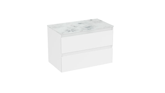UNI 80cm 2 drawer wall mounted unit