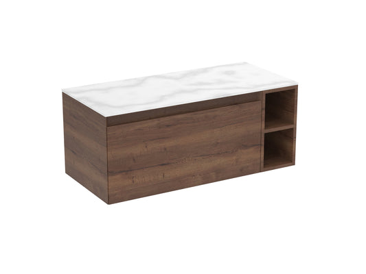 UNI 100cm Kit - 80cm 1 Drawer wall mounted unit, 20cm Spacer & 100cm Countertop