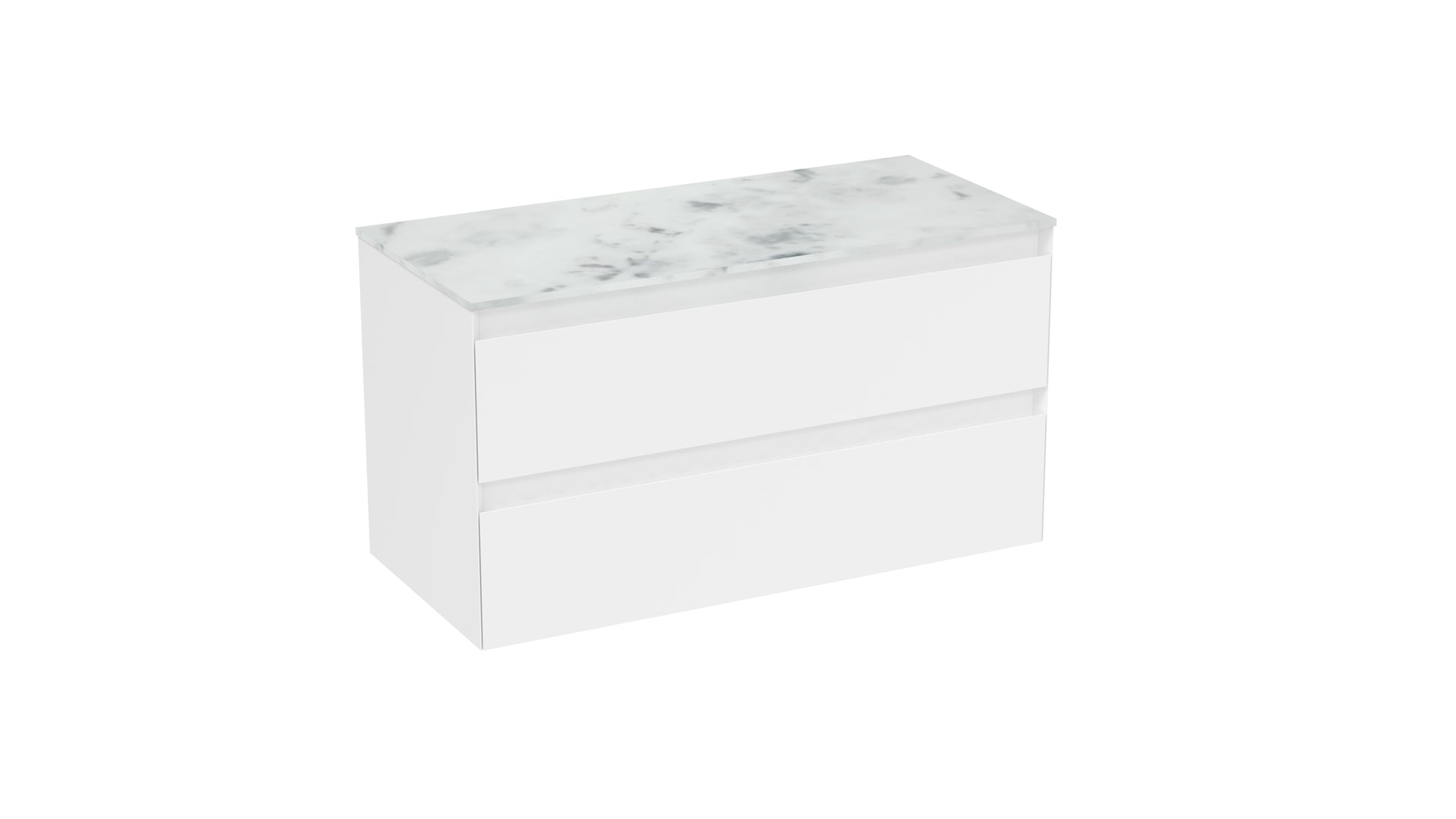 UNI 100cm 2 drawer wall mounted unit