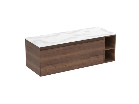 UNI 120cm Kit - 100cm 1 Drawer wall mounted unit, 20cm Spacer & 120cm Countertop