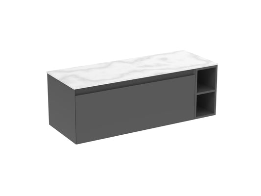 UNI 120cm Kit - 100cm 1 Drawer wall mounted, 20cm Spacer & 120cm Countertop