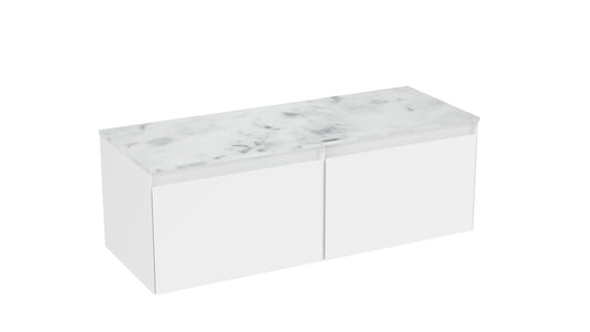UNI 120cm 2 drawer wall mounted unit