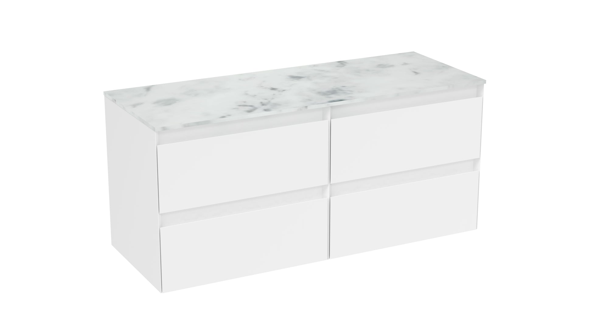 UNI 120cm 4 drawer wall mounted unit