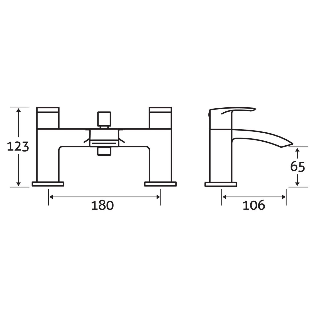 Tear Chrome Bath Shower Mixer Tap