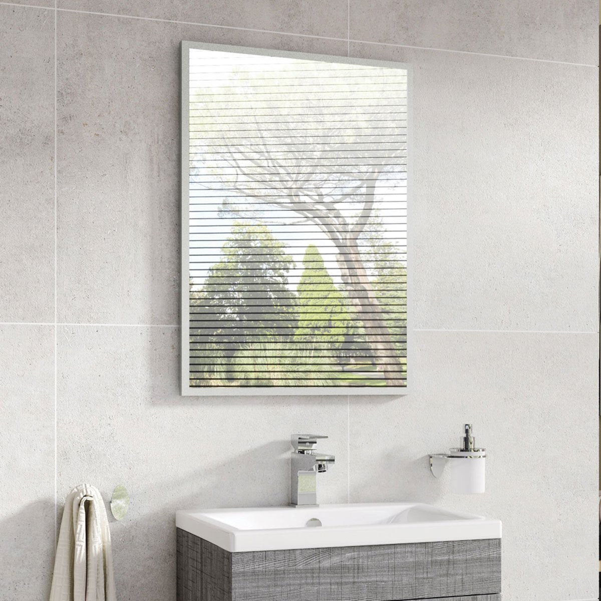 Newbury Aluminium Framed Mirror 500mm