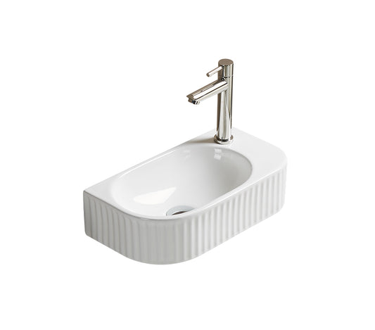 Fluted Cloakroom Basin 400x215x120