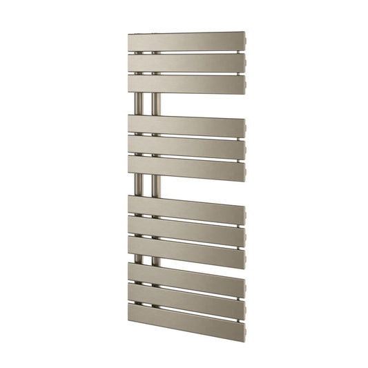 Tarvos Brushed Nickel Heated Towel Rail 1080x550mm