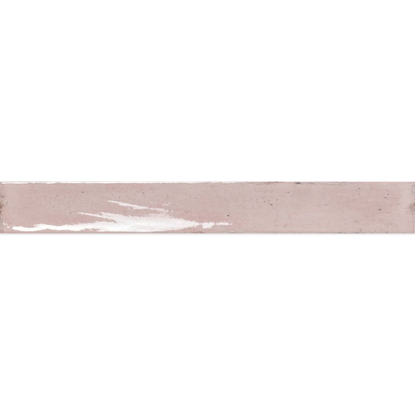 Capri Pink Gloss Ceramic Brick Tile 400x50mm