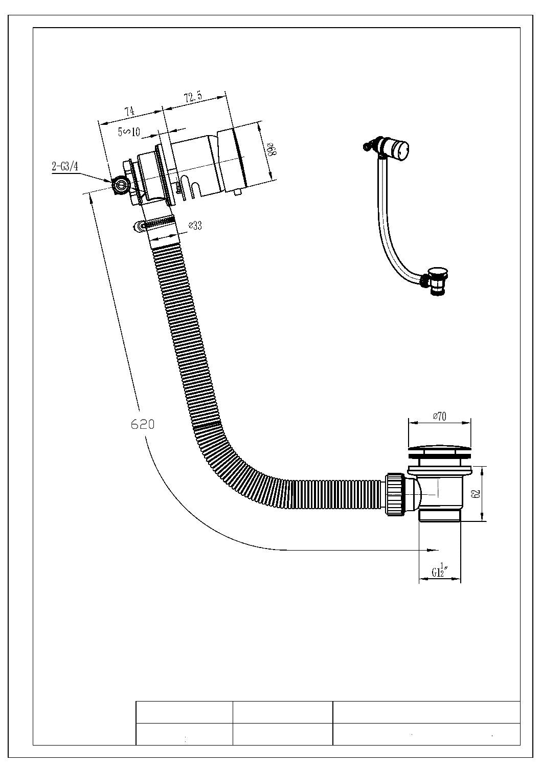 Bath Filler and Overflow Brushed Bronze