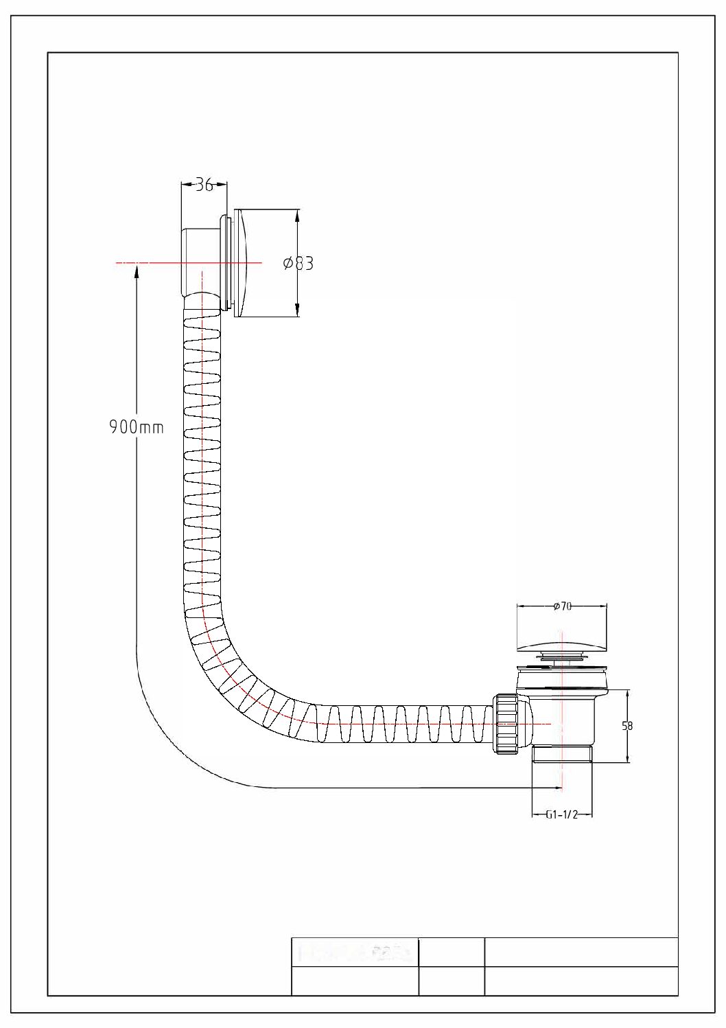 Gunmetal Bath Pop-Up Waste with Overflow