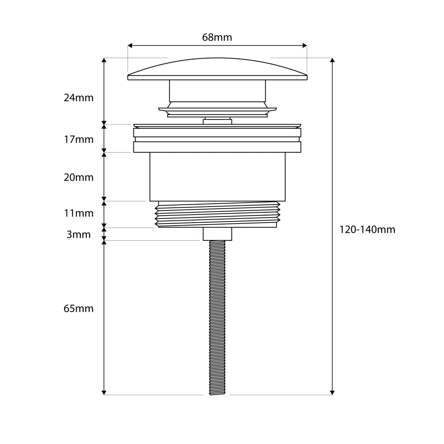 Universal Basin Waste Brushed Nickel