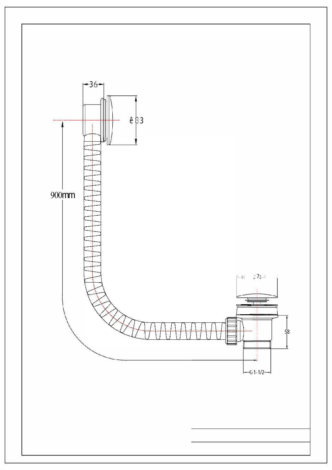 Brushed Bronze Bath Pop-Up Waste with Overflow