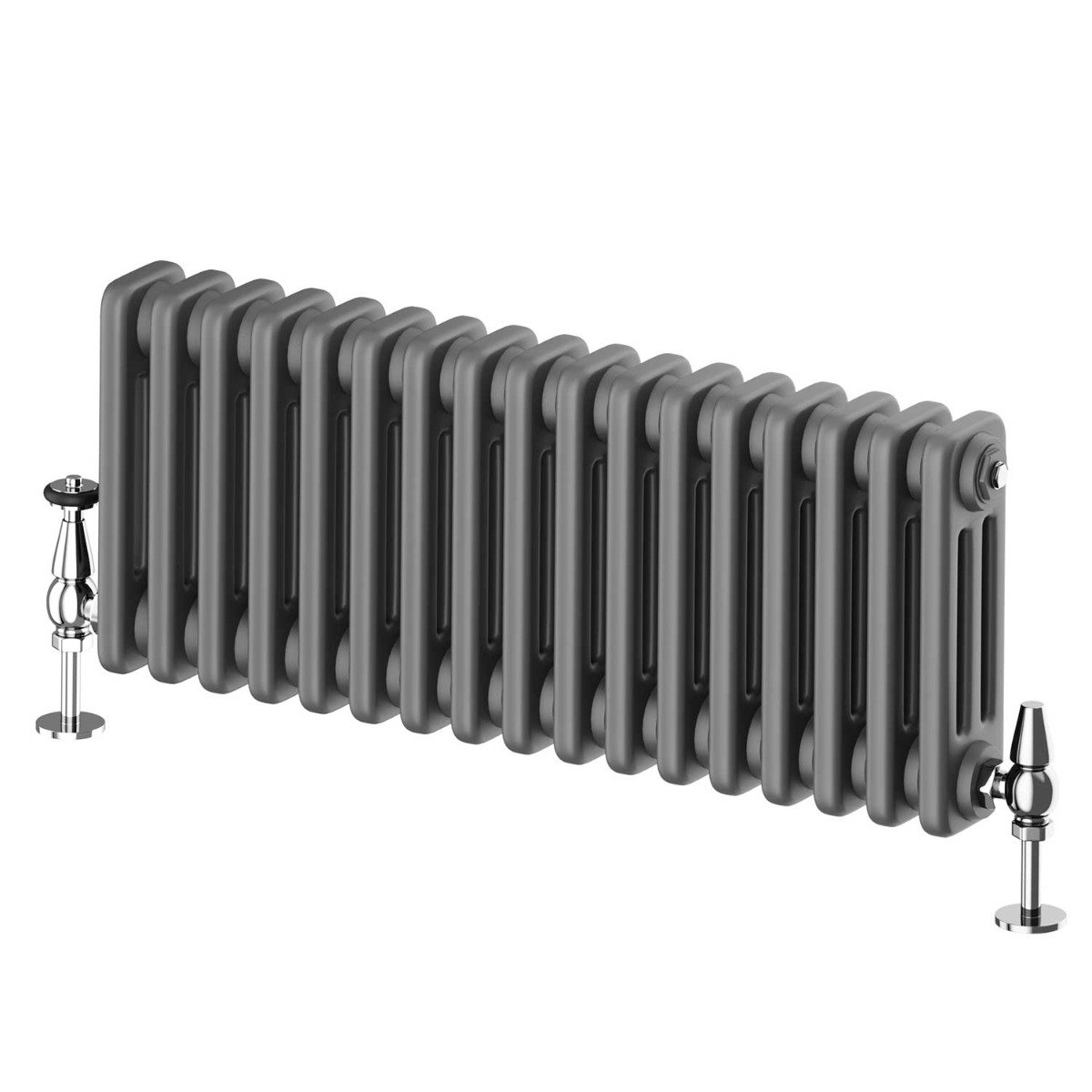 Upton Grey Triple Horizontal Column Radiator 300x785mm