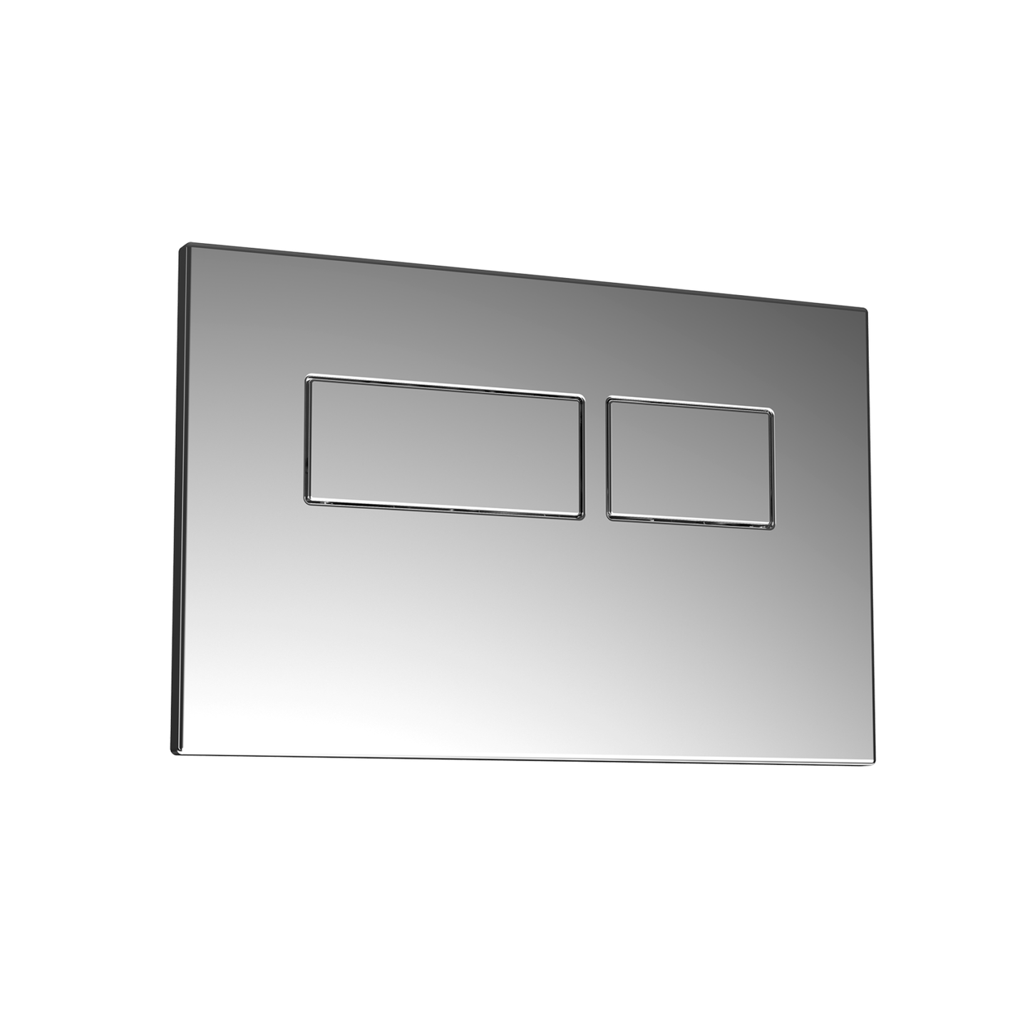 Square Chrome Dual Flush Button