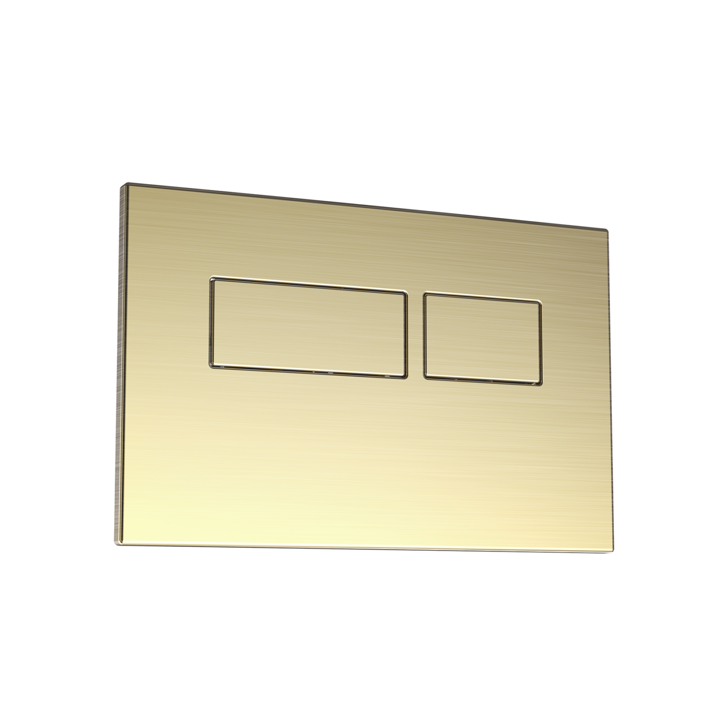 Square Brushed Brass Dual Flush Button