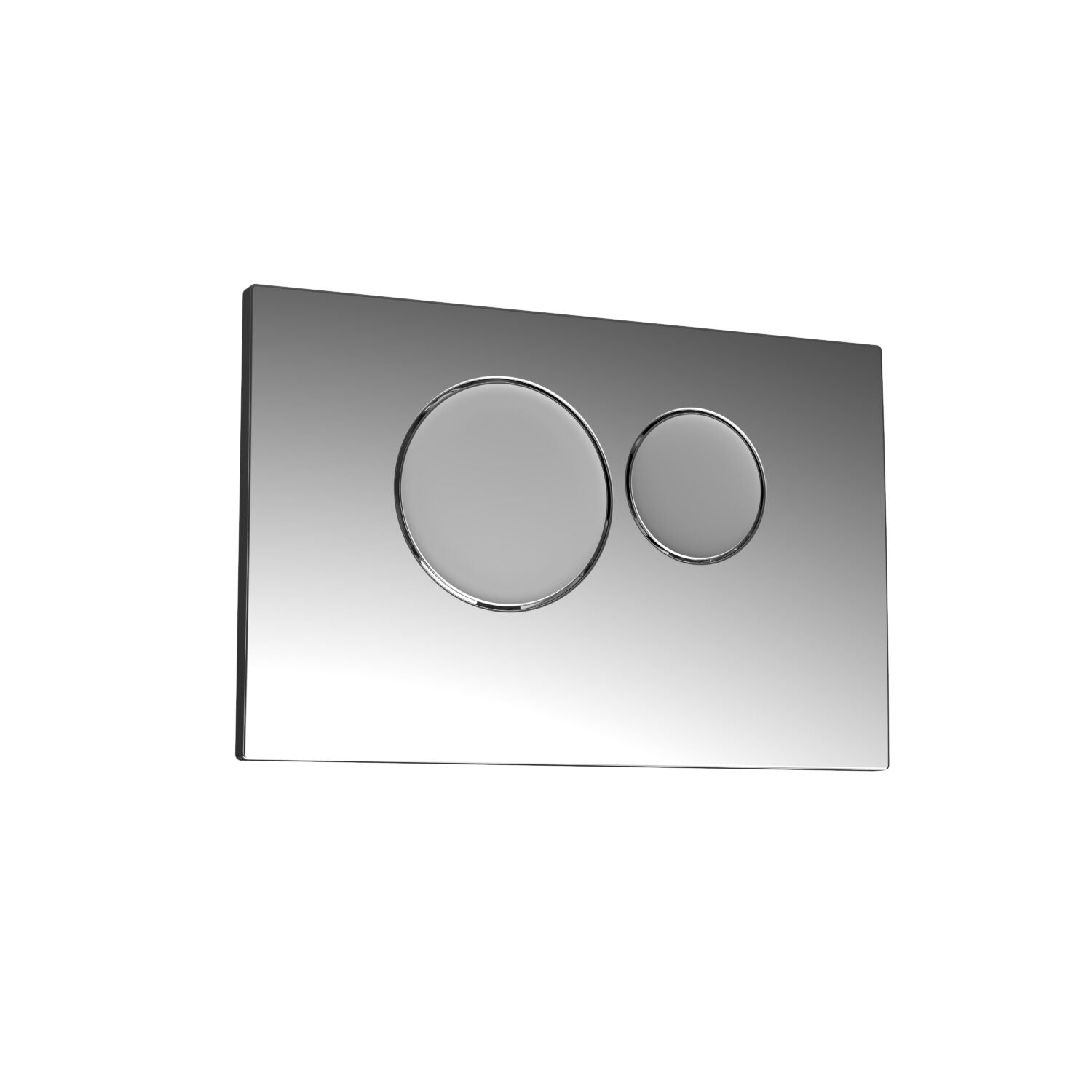 Round Chrome Dual Flush Button