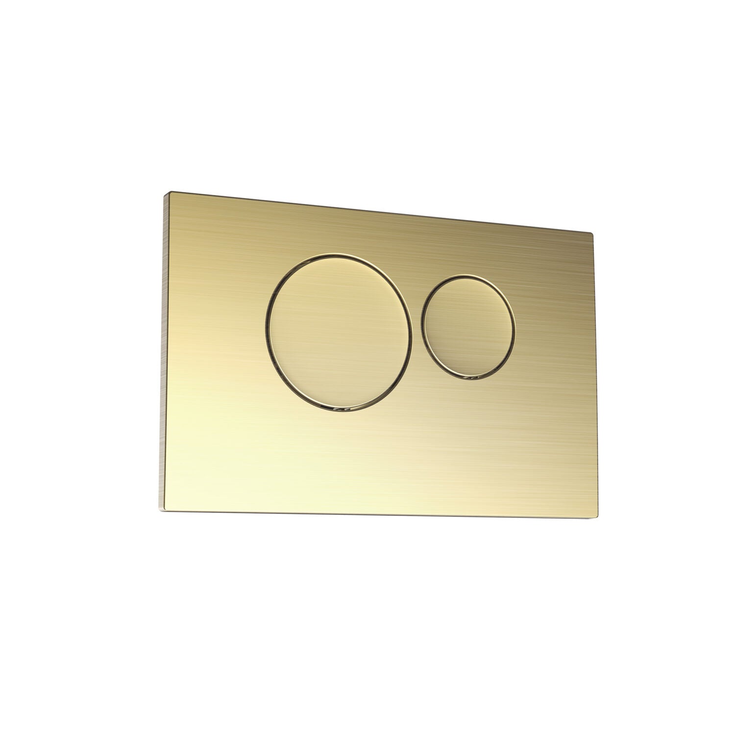 Round Brushed Brass Dual Flush Button