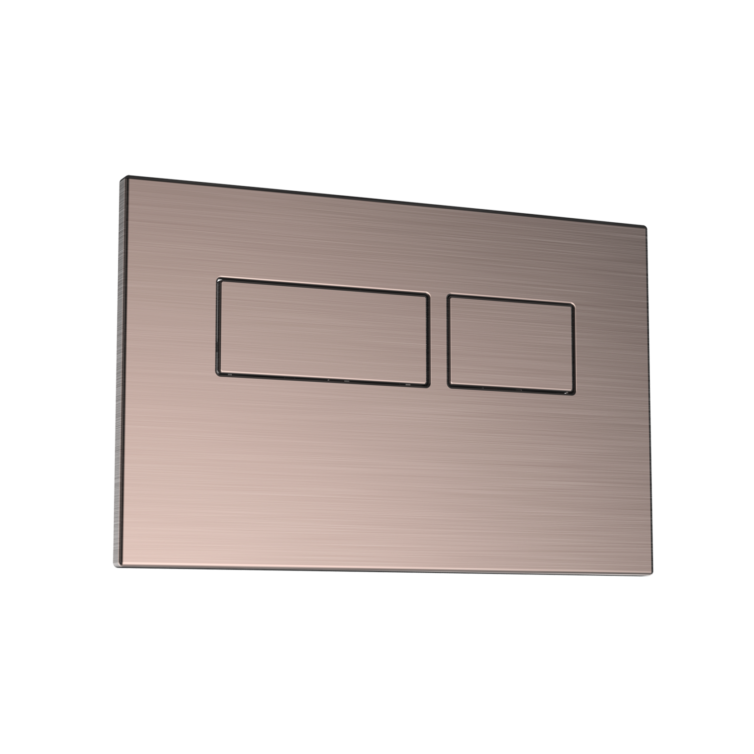 Square Brushed Bronze Dual Flush Button