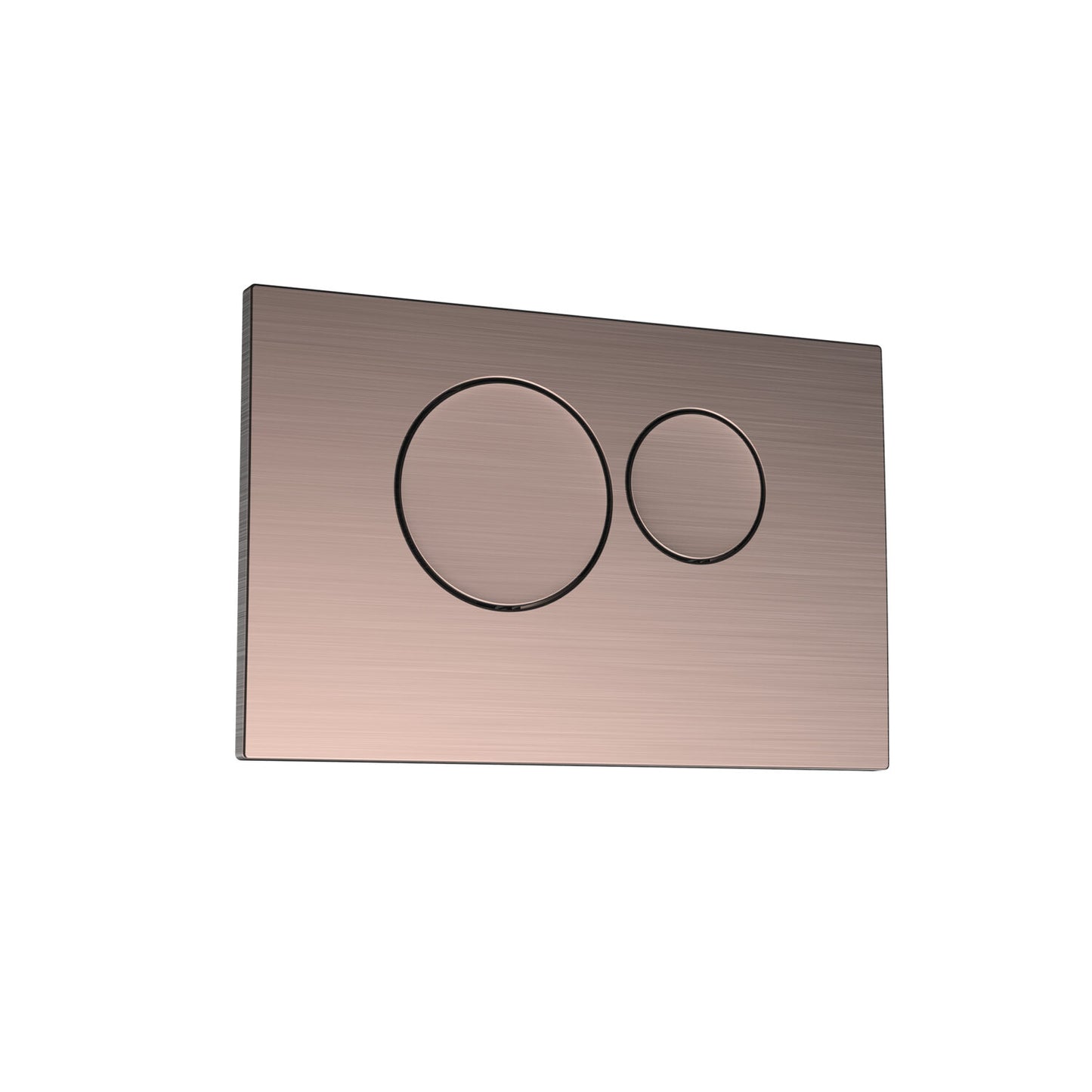 Round Brushed Bronze Dual Flush Button