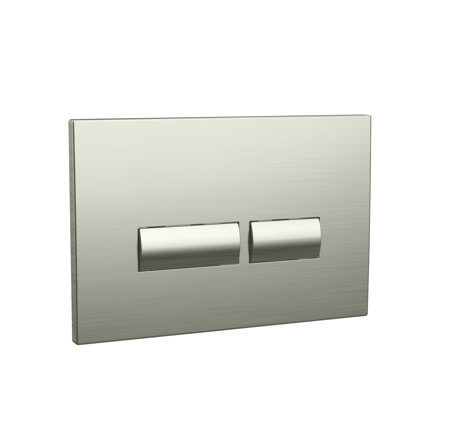 Square Button Brushed Nickel
