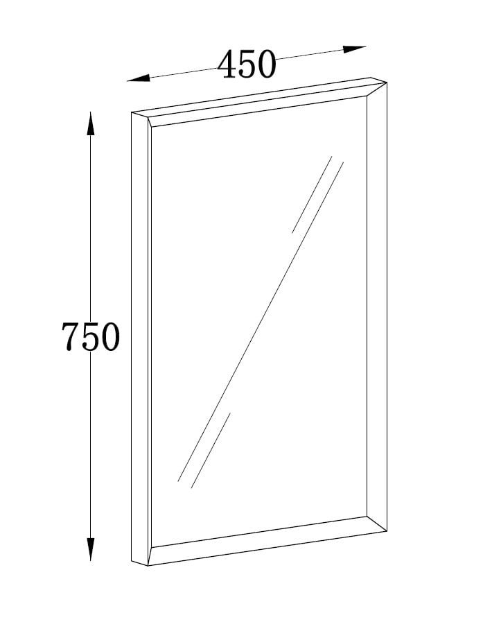 Venus White Beveled Edge Framed Mirror 750x450mm