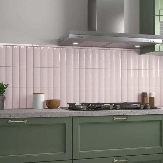 Valencia Out Fair Pink Gloss Ceramic Tile 200x65mm