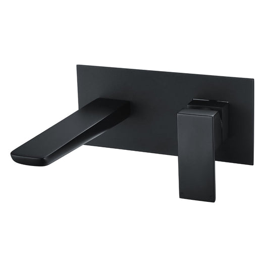 Zena Matt Black Wall Mounted Bath Filler Tap