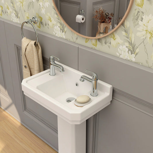 Wyndham traditional 515mm pedestal basin